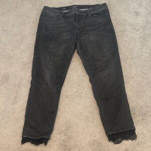 WHBM White House, black market skinny ankle jean size 16L Black